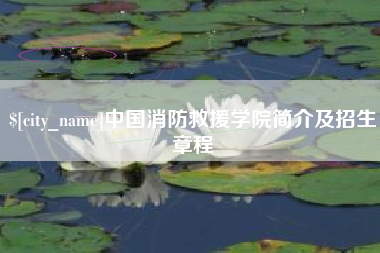 丹东中国消防救援学院简介及招生章程