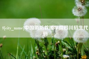 丹东中国消防救援学院四川招生代码