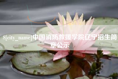 丹东中国消防救援学院辽宁招生简章公示