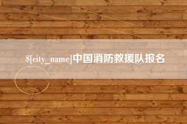 丹东中国消防救援队报名