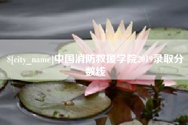丹东中国消防救援学院2019录取分数线