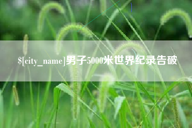 丹东男子5000米世界纪录告破