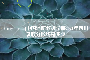 丹东中国消防救援学院2021年四川录取分数线是多少