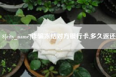 丹东诈骗冻结对方银行卡,多久返还