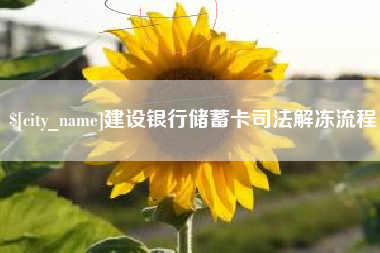 丹东建设银行储蓄卡司法解冻流程