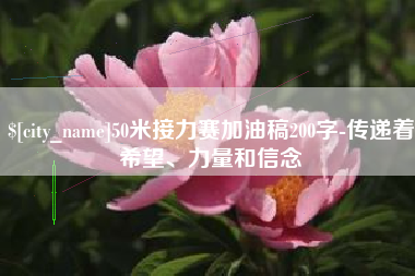 丹东50米接力赛加油稿200字-传递着希望、力量和信念