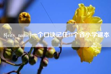 丹东一个口诀记住34个省小学课本