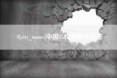 丹东中国15枚金牌分别是