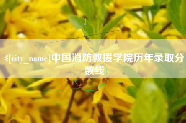 丹东中国消防救援学院历年录取分数线