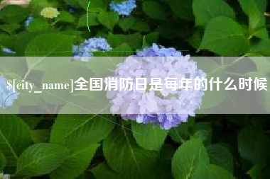 丹东全国消防日是每年的什么时候