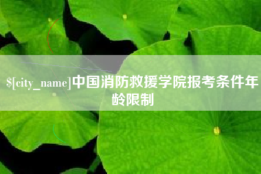 丹东中国消防救援学院报考条件年龄限制