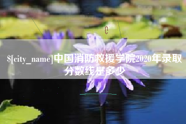 丹东中国消防救援学院2020年录取分数线是多少