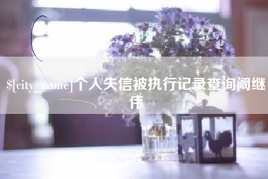 丹东个人失信被执行记录查询阚继伟