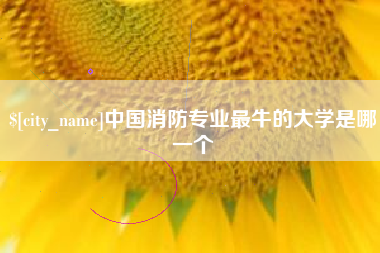 丹东中国消防专业最牛的大学是哪一个