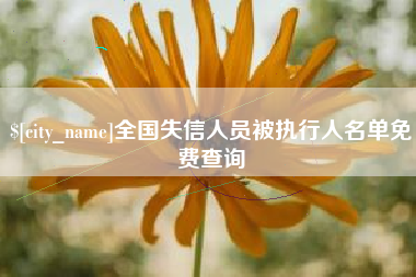 丹东全国失信人员被执行人名单免费查询