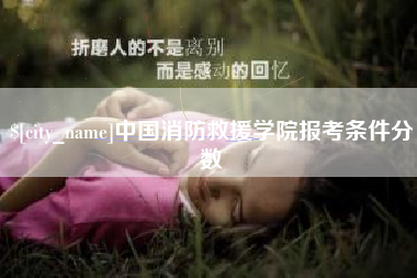 丹东中国消防救援学院报考条件分数