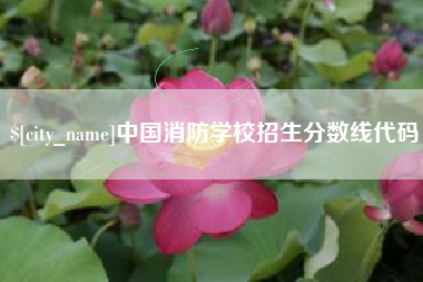 丹东中国消防学校招生分数线代码