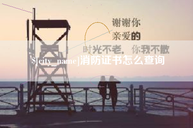 丹东消防证书怎么查询