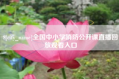 丹东全国中小学消防公开课直播回放观看入口