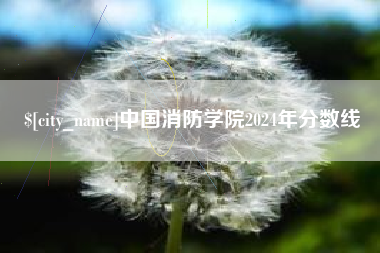 丹东中国消防学院2024年分数线