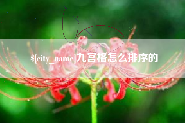 丹东九宫格怎么排序的