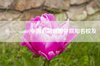 丹东中国消防救援学院知名校友