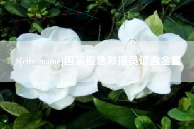 丹东国家应急救援员证含金量