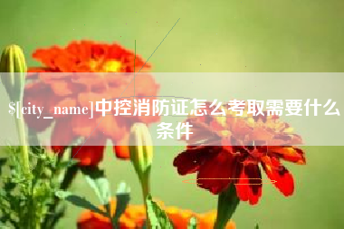 丹东中控消防证怎么考取需要什么条件