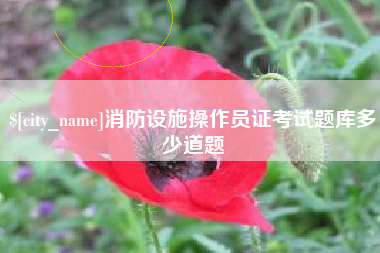 丹东消防设施操作员证考试题库多少道题