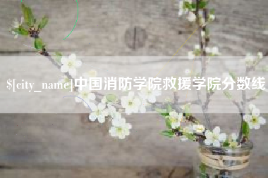丹东中国消防学院救援学院分数线